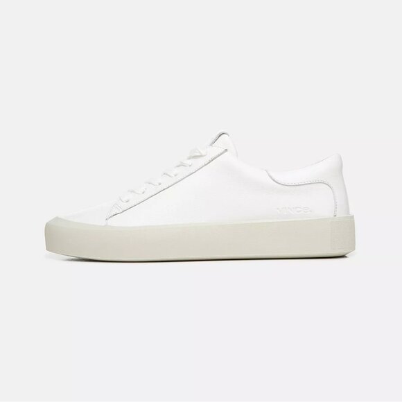 NWT - Vince Women's Gabi Leather Sneaker Ivory 8.5 - Picture 1 of 4